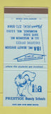 Matchbook Cover - Prestige Beauty Schools Milwaukee WI girlie salon 30 Strike