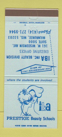 Matchbook Cover - Prestige Beauty Schools Milwaukee WI girlie salon 30 Strike