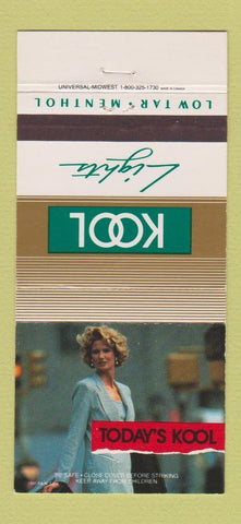 Matchbook Cover - Kool Cigarettes Lights Low Tar girlie 30 Strike