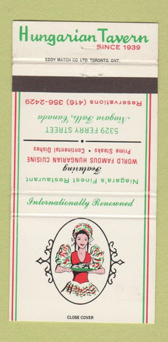 Matchbook Cover - Hungarian Tavern Niagara Falls ON girlie 30 Strike