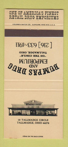 Matchbook Cover - Bumpas Drug and Emporium Tallmadge OH 30 Strike