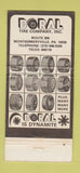 Matchbook Cover - Doral Tires Montgomeryville PA 30 Strike