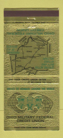 Matchbook Cover - Ohio Military Federal Credit Union OH 30 Strike