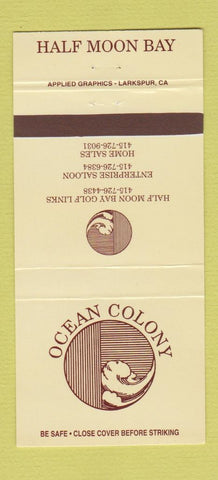 Matchbook Cover - Ocean Colony Half Moon Bay CA golf 30 Strike