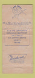 Matchbook Cover - Mid States Lubricants Charles Salisbury Neligh NE  30 Strike