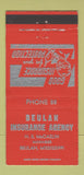 Matchbook Cover - Beulah Insurance Agency MS low phone # 30 Strike