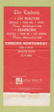 Matchbook Cover - Embers Restaurant Chicago IL WEAR 30 Strike