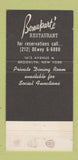 Matchbook Cover - Bonaparte Restaurant Brooklyn NY 30 Strike