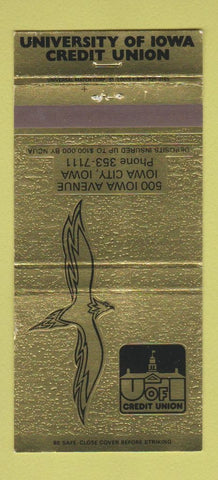 Matchbook Cover - University of Iowa Credit Union Iowa City IA 30 Strike