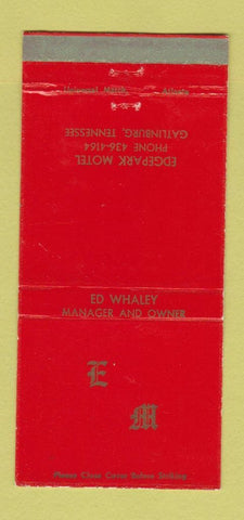 Matchbook Cover - Edgepark Motel Gatlinburg TN 30 Strike