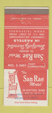 Matchbook Cover - San Rae Motel Dayton OH 30 Strike