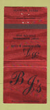 Matchbook Cover - BJ's Restaurant Houston TX 30 Strike