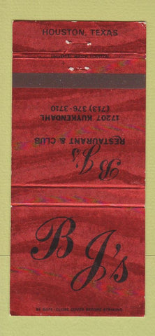 Matchbook Cover - BJ's Restaurant Houston TX 30 Strike