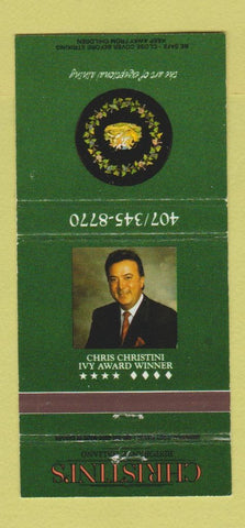 Matchbook Cover - Christini's Restaurant Orlando FL Italian 30 Strike