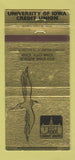 Matchbook Cover - University of Iowa Credit Union Iowa City IA 30 Strike