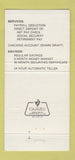 Matchbook Cover - University of Iowa Credit Union Iowa City IA 30 Strike