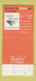 Matchbook Cover - Andersen Windows Krzyske Bros Lumber Coal Waltz MI 30 Strike