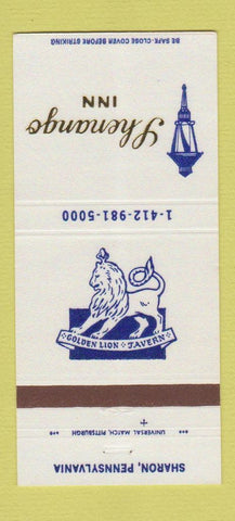 Matchbook Cover - Shenango Inn Sharon PA 30 Strike