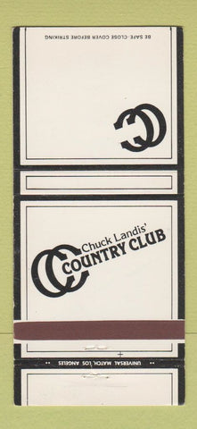 Matchbook Cover - Chuck Landis' Country Club Reseda CA 30 Strike