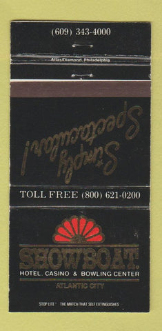 Matchbook Cover - Showboat Hotel Casino Atlantic City NJ WEAR #1 30 Strike