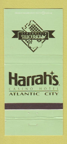 Matchbook Cover - Harrah's Casino Atlantic City NJ WEAR 30 Strike