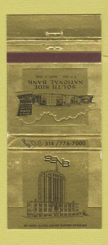 Matchbook Cover - South Side National Bank St Louis MO 30 Strike