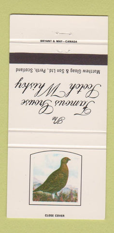Matchbook Cover - Famous Grouse Scotch Whiskey Whisky Perth Scotland 30 Strike