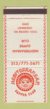 Matchbook Cover - Mediterranean Supper Club Cincinnati OH 30 Strike