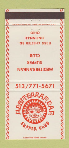 Matchbook Cover - Mediterranean Supper Club Cincinnati OH 30 Strike