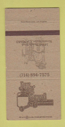 Matchbook Cover - Jug n Gavel Restaurant Westminster CA 30 Strike