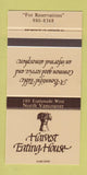 Matchbook Cover - Harvest Easting House North Vancouver BC 30 Strike