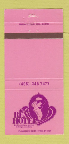 Matchbook Cover - Rex Hotel Billings MT 30 Strike