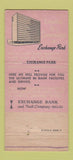 Matchbook Cover - Exchange Bank and Trust Dallas TX 30 Strike