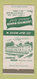 Matchbook Cover - Lakewood Manor Motorist Hotel OH 30 Strike