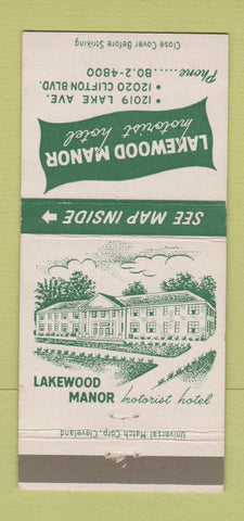Matchbook Cover - Lakewood Manor Motorist Hotel OH 30 Strike