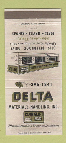 Matchbook Cover - Clark Fork Lifts Delta Memphis TN WEAR 30 Strike