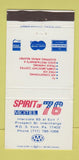 Matchbook Cover - Spirit of 76 Motel York PA 30 Strike