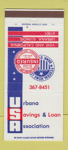 Matchbook Cover - Urbana Savings and Loan IL 30 Strike