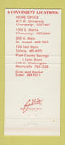 Matchbook Cover - Champaign Loan and Building Association IL 30 Strike