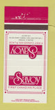 Matchbook Cover - The Savoy Toronto ON 30 Strike
