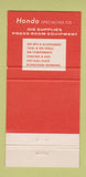 Matchbook Cover - Hondo Specialties South Gate CA die supply press 30 Strike
