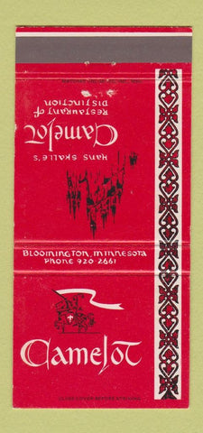 Matchbook Cover - Hans Skalle's Camelot Bloomington MN restaurant 30 Strike