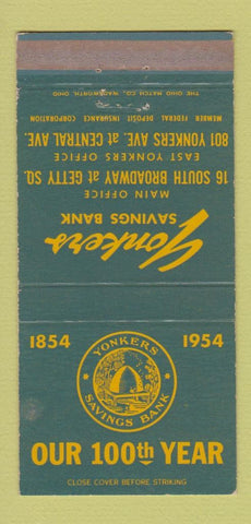 Matchbook Cover - Yonkers Savings Bank NY 1954 WEAR 30 Strike