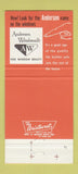 Matchbook Cover - Andersen Windows Krzyske Bros Lumber Coal Waltz MI 30 Strike