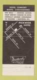 Matchbook Cover - Pickwick Hotel Motor Inn San Francisco CA WEAR 30 Strike