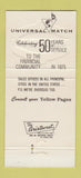 Matchbook Cover - United States League of Savings Convention 1974  30 Strike