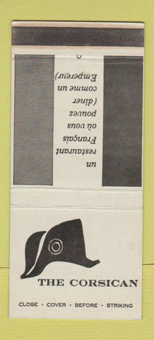 Matchbook Cover - The Corsican Restaurant French Hollywood CA WEAR 30 Strike