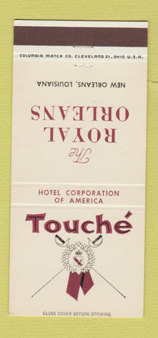Matchbook Cover - Royal Orleans Hotel New Orleans LA Touche 30 Strike