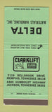 Matchbook Cover - Clark Fork Lifts Delta Memphis TN GREEN #2 30 Strike
