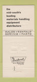 Matchbook Cover - Clark Fork Lifts Delta Memphis TN GREEN #2 30 Strike